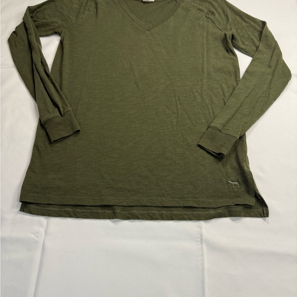Victoria's Secret Green Relaxed Long Sleeve Tee